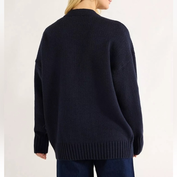 Free Assembly Women's Grandpa Cardigan Sweater with Long Sleeves - Picture 3 of 5